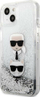 Këllëf telefoni Karl Lagerfeld Choupette Glitter për iPhone 13 mini, silikoni, me shkëlqim, transparent