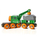 Vagon lodër BRIO World 33698 Clever Crane, me vinç magnetik, dru FSC, portokalli jeshile