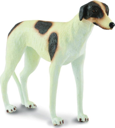 Figurë lodër Collecta Greyhound, miniaturë me përmasa reale, plastike, bardh e zi