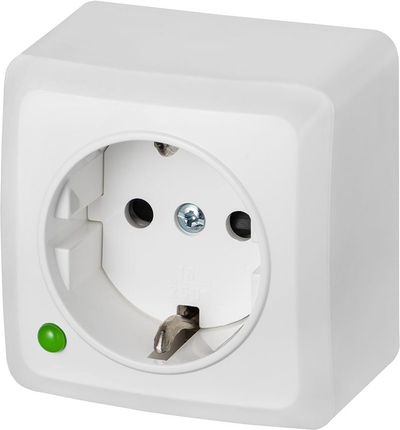 Prizë sipërfaqësore Elektro-Plast BERG 3737-00, Schuko 2P+E, 16A, e bardhë