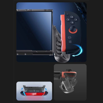 Futrollë konzole Supcase Crystal për Nintendo Switch 2, mbrojtëse e fortë, transparente e zezë