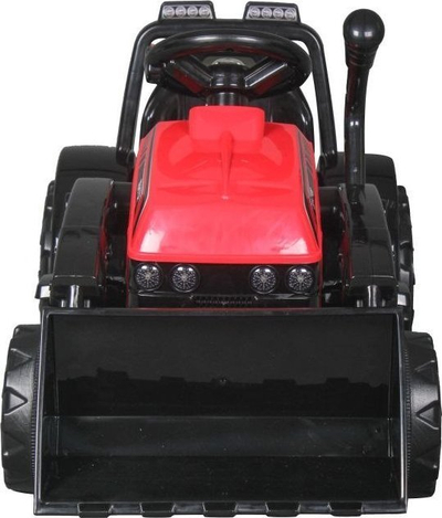 Traktor elektrik për fëmijë LeanToys ZP1001B, 3 km/h, me kovë përpara, i kuq