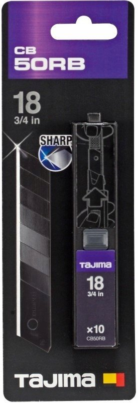 Tehe zëvendësuese Tajima Razar Black 18mm, kuti me 10 copë, të zeza