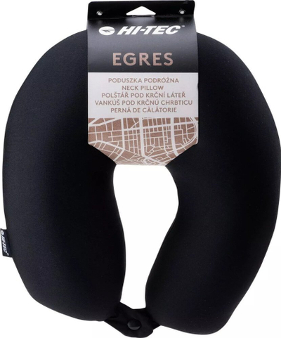 Jastëk udhëtimi Hi-Tec Egres Pillow Headrest 92800308938, ergonomik, i lehtë për tu mar me vete, gri