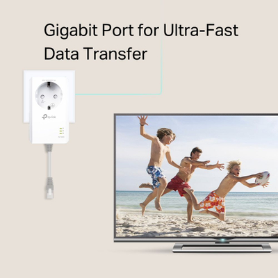 Adapter powerline TP-Link TL-PA7017P KIT, 1000 Mb/s, port gigabit, me prizë mrena vetes