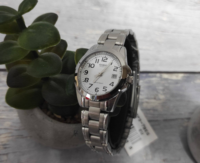 Orë dore Casio LTP-1259PD-7BEG, analoge, çelik inox, argjend