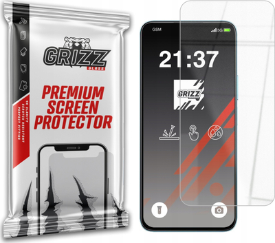 Qelq mbrojtës Grizz HybridGlass për Honor X5b Plus, fortësi 9H, transparent
