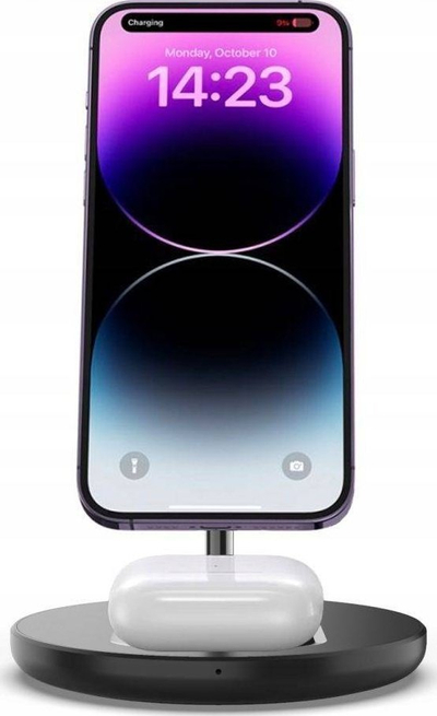 Karikues wireless magnetik Tech-Protect QI15W-A21 2n1, 15W, USB-C, i zi