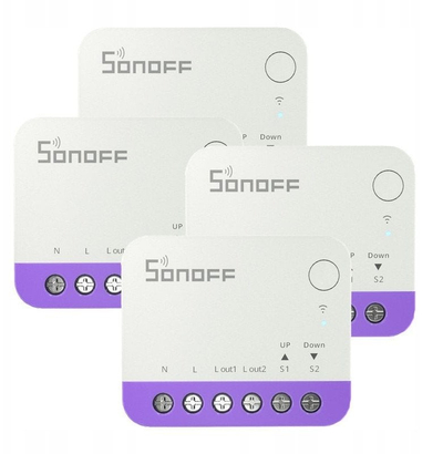 Паметен прекинувач за ролетни Sonoff MINI-RBS, WiFi, Matter, сет 4 парчиња