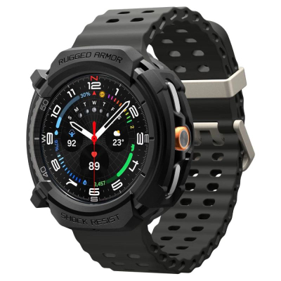 Mbrojtëse ore Spigen Rugged Armor për Samsung Galaxy Watch 8 Classic 46mm, TPU, e zezë matte