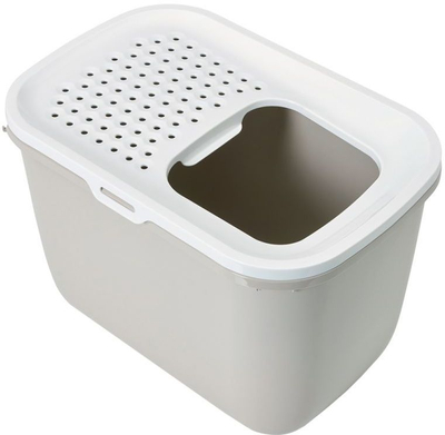 Kuti tualeti për mace Savic Hop-In, hyrje nga lart, plastike, beige