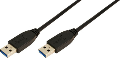 Kabllo USB LogiLink CU0023, USB A në USB A, 2m, USB 3.2 Gen 1, e zezë