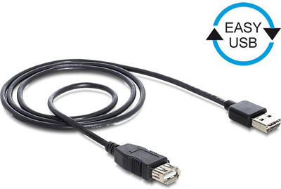 Kabllo USB Delock 83371, USB A në USB A, 2 m, e zezë