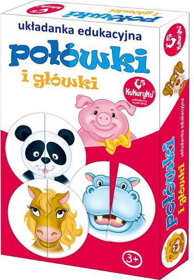 Lojë puzzle Promatek Halves and Heads, 30 copë