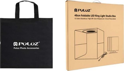 Фотографски шатор Puluz PU5041B, 40 cm, ЛЕД 25lm 3200-6500K, бел