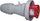 Prizë portative Legrand P17 Tempra Pro 555329, 5P 16A 400V, IP67, e kuqe