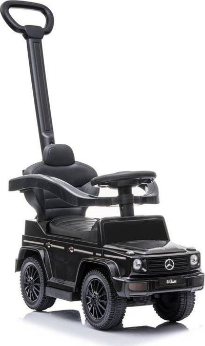 Makinë lodër shtytëse Mercedes G-Class 653, timon me zë bore, push bar, e zezë