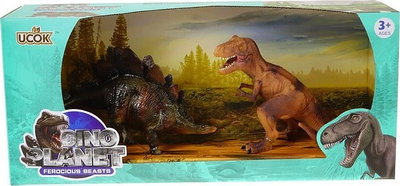 Set lodrash dinosaur, 3 copë, 22 cm, shumëngjyrësh