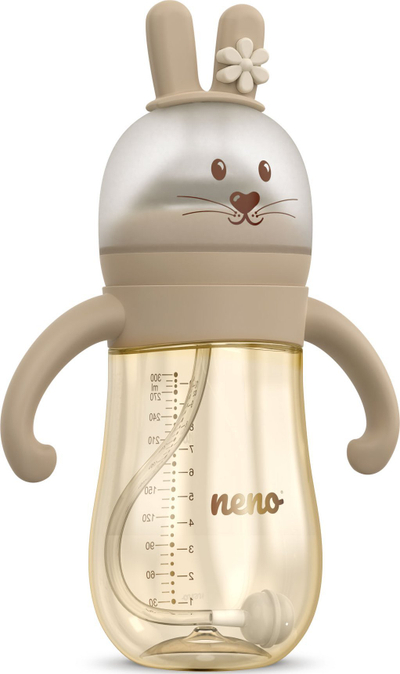 Biberon Neno Mio, 300ml, 6m+, bezhë