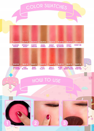 Blush krem J.Cat Beauty Blush Mallow BLM108 Honey Me, 0.16 oz, ngjyrë e ngrohtë