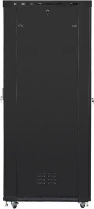 Kabinet rack në këmbë Lanberg 19" 47U, 800x1200mm, derë xhami LCD, i zi