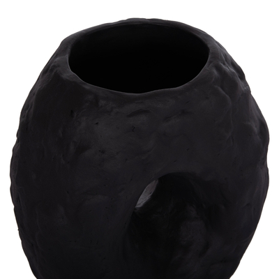 Vazo dekorative tavoline Namentis HM4673.01S, terrakotë, 22x13x28 cm, e zezë
