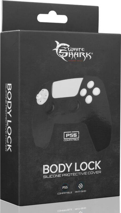 Mbështjellëse White shark Body Lock për PS5, e zezë