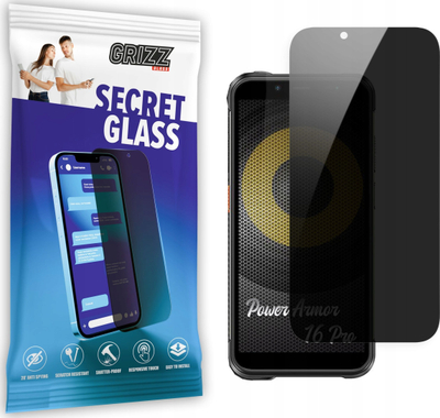 Xham mbrojtës Grizz SecretGlass për Ulefone Power Armor 16 Pro, xham hibrid, me mbrojtje privatësie, transparent