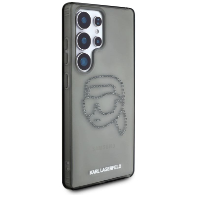 Mbulesë telefoni Karl Lagerfeld Klhcs25Lhkhdcelk për Samsung S25 Ultra, silikon transparent, e zezë