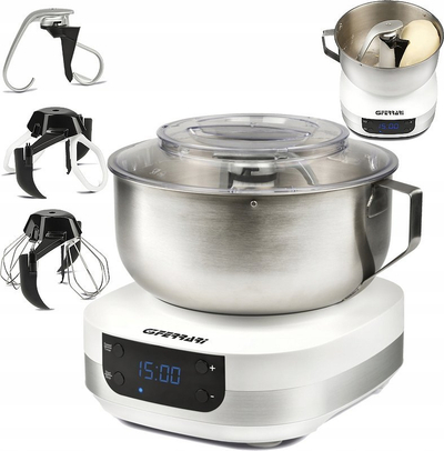Mikser planetar G3 Ferrari G20145 Pastaio Gourmet, 1500W, 5L, gri