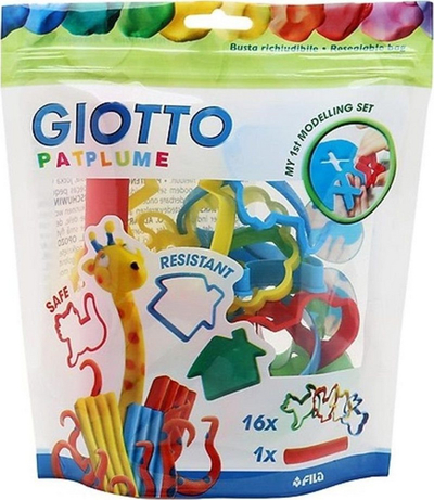 Сет калапи за пластелин Giotto, 16 парчиња, со валјак, повеќебојен