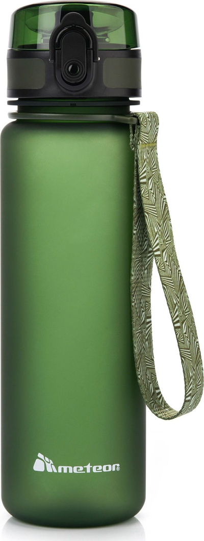 Shishe sporti Meteor 500 ml, tritan, me rrip dore, jeshile e errët