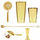 Set barmeni Golden Bartender, çelik inox 18/10, 5 pjesë, ngjyrë ari