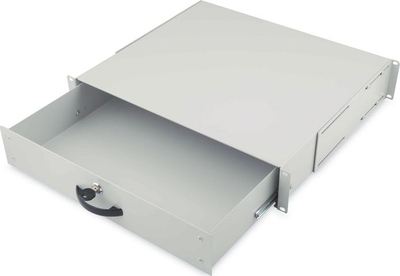 Sirtar kabineti Digitus DN-19 KEY-2U, 19", 2U, me çelës, gri
