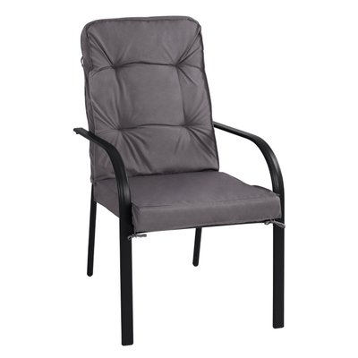 Karrige metalike e jashtme Endika HM5680.01, me jastëk, 60x71x105 cm, gri