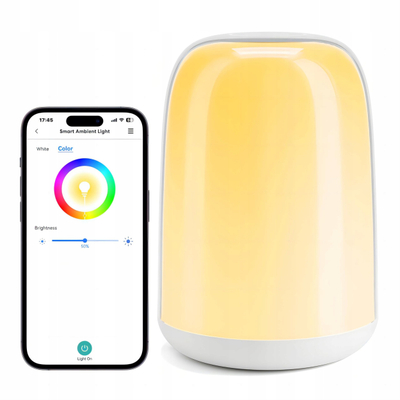 Lampë tavoline Meross MSL430J, smart RGBWW, Apple HomeKit, e bardhë