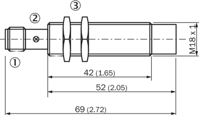 Sensori induktiv Sick IME18-08NPSZC0S, M18, 8mm, 10-30V DC