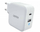 Karikues Choetech Q60062 GaN, USB-C, USB-A, PD, 65W, i bardhë