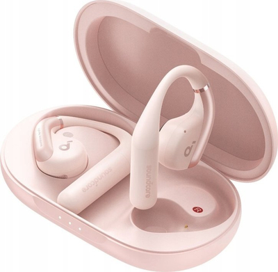 Kufje wireless Soundcore AeroFit, dizajn i hapur, me kuti karikimi, rozë