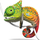 Puzzle 3D Safari Ltd EUGY Chameleon, model kartoni, shumëngjyrësh