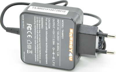 Adapter karikues për laptop Energy4U TA/MR01, 30W, 12V 2.58A, për Microsoft Surface Pro 3, i zi