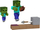 Set lodër Minecraft Redstone Charged Zombie Arrow Trap, kurth me shigjeta, shumëngjyrëshe