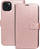 Kuti-portofol OEM MEZZO Mandala për iPhone 15 Plus, me kapak magnetik, rozë gold