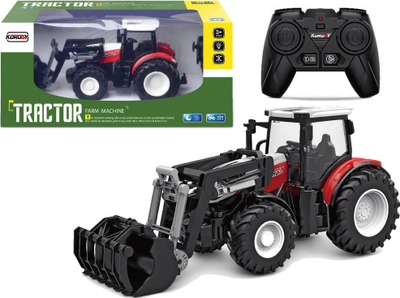 Traktor me telekomandë Leantoys 2.4G, shkalla 1:24, i kuq