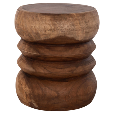 Tabure cilindrike BELLOWS HM9910, dru masiv suar, 40x45 cm, natyral