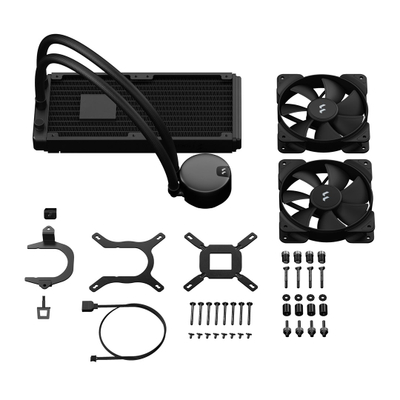 Ftohës uji për procesor Fractal Design Lumen S24 V2, 240 mm, ARGB, i zi