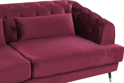 Divan Beliani Sletta, 3 veta, kadife, burgundy
