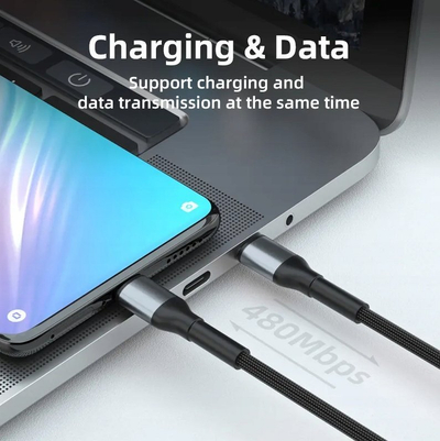 Kabllo karikimi USB C Welike WK 150 C, 120W PD, 1m, e zezë