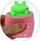 Lodër antistres me bretkosë, squishy, e gjelbër