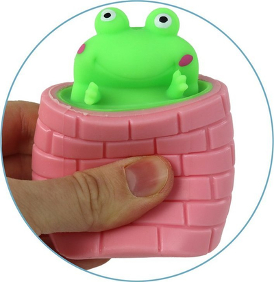 Lodër antistres me bretkosë, squishy, e gjelbër
